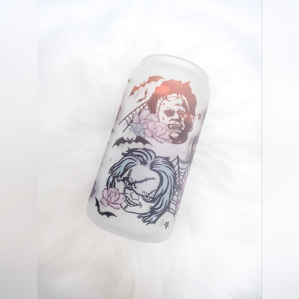 Purple Horror Glass Can Cup